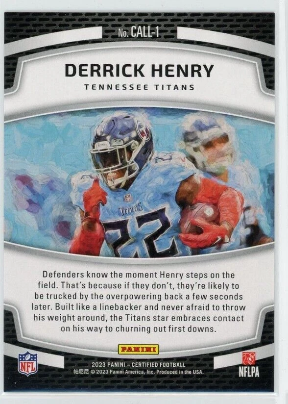 2023 Certified Calling Cards Pink /199 DERRICK HENRY No. CALL-1! - Image 2 of 2
