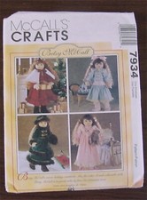 McCall's 7934 Sewing Pattern Betsy McCall's Winter Doll Wardrobe Uncut