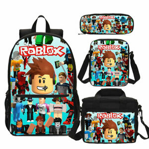 Details About Roblox Game Kids Bookbag Backpack Insulated Lunch Box Crossbody Bag Pen Case Lot - lunch box roblox