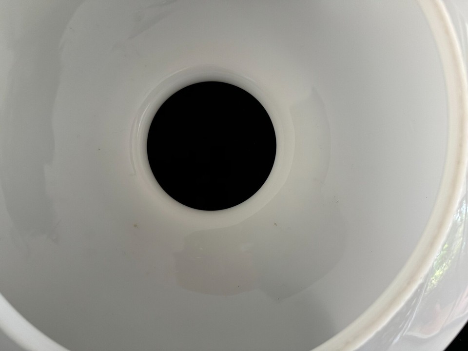 Vintage Lampshade White Milk Glass Large 46" Around Center 9" Tall eBay