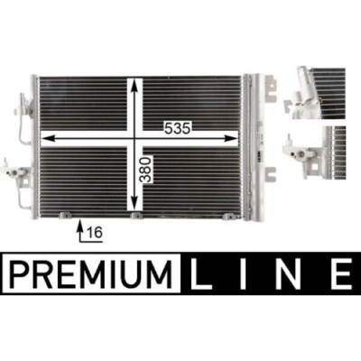 1x Kondensator, Klimaanlage MAHLE AC 377 000P passend für OPEL VAUXHALL