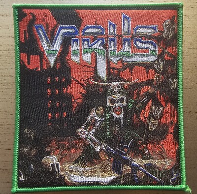 Virus Woven Patch Green Border 