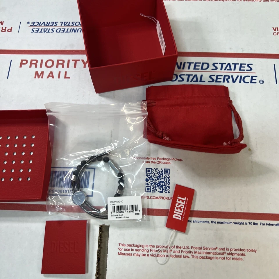 Diesel Mens Bracelet DX1151040 Stainless Steel Black - Image 3 of 4