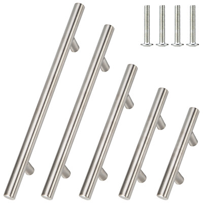 6-14 inch Cabinet Handles Pulls Kitchen Brushed Bar Drawer Stainless Steel Knobs