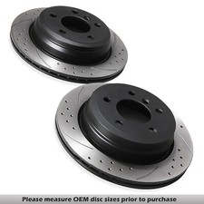 DISCHI FRENO POSTERIORI FORATI SCANALATI 300MM PER BMW SERIE 3 E90 E91 E92 E93 05+
