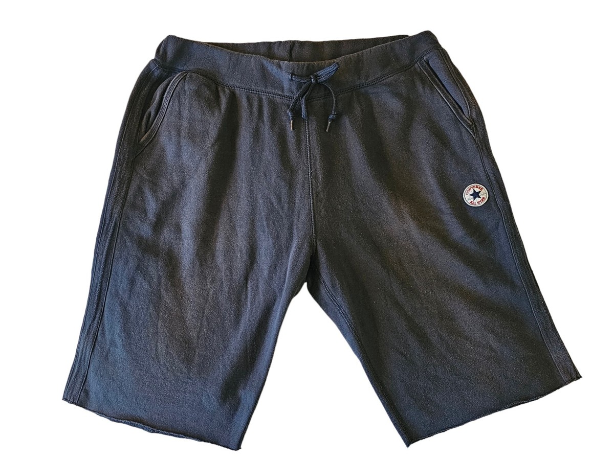 Converse Unisex Shorts XL Black All Stars Chuck Taylor Patch Knit Bottom