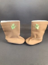 1083) American Girl True Spirit Cowboy Boots Retired Knee High Tan Boots For 18"