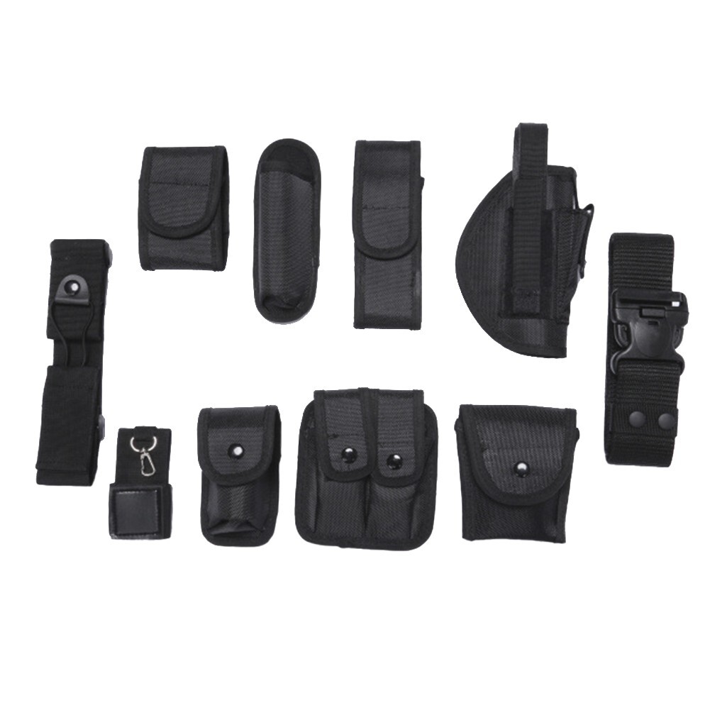 Security Hunting Game Belt with 9 Component Pouches Digital Camouflage