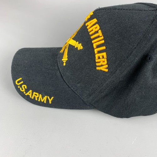 Sombrero ajustable negro bordado de artillería de defensa aérea del ejército de Estados Unidos para August Sport - Imagen 4 de 9