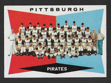 1960 Topps #484 Pittsburgh Pirates Team Card Photo / Unmarked Checklist, NM NRMT