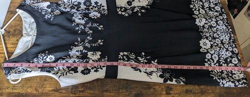 Designer New York Company Black And White Floral Dress Sheath Dress Size 10 Euc - Picture 5 of 10