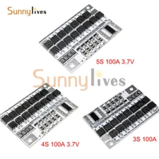 3S/4S/5S 100A 12V BMS Li-ion LMO Lithium Battery Protection Circuit Board 