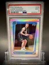 2021-22 Donruss Basketball Franz Wagner Rated Rookie /75 75th Anniversary PSA 9