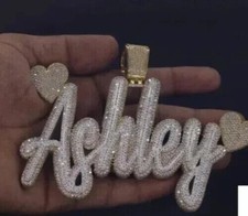 4.50Ct Round Lab-created Diamond Men's Customize Pendant 14K Yellow Gold Plated