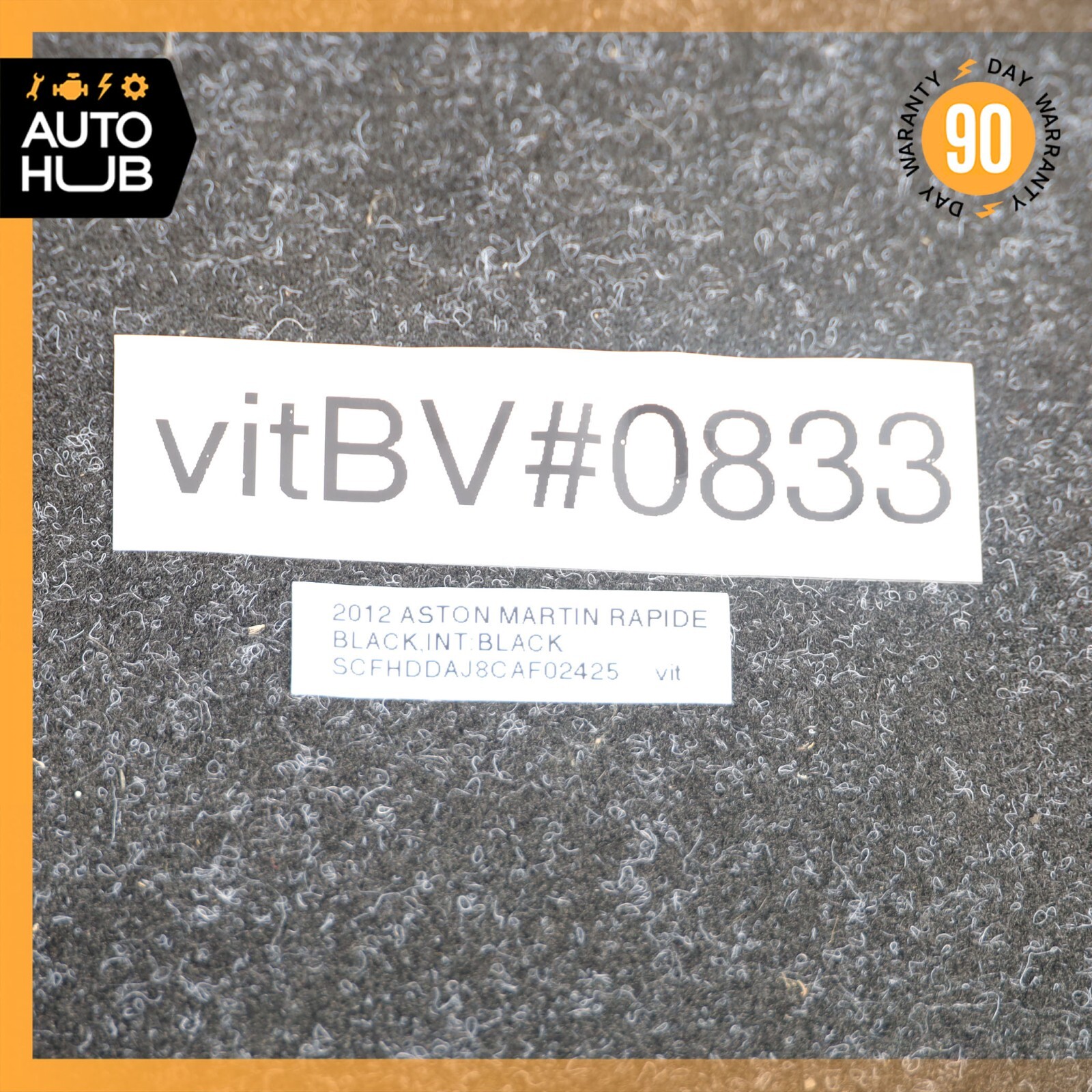 10-19 Aston Martin Rapide Trunk Panel Floor Carpet Cover AD43130A60ABW OEM 11k