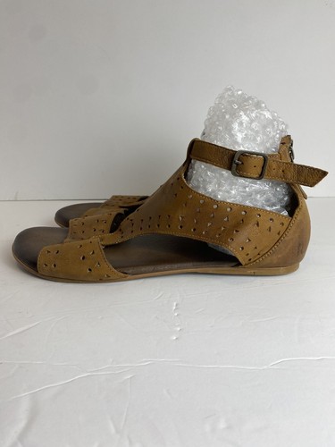 Women’s Roan by Bed Stu Sandals 10 Posey Brown Distressed Leather Strappy - Picture 4 of 11