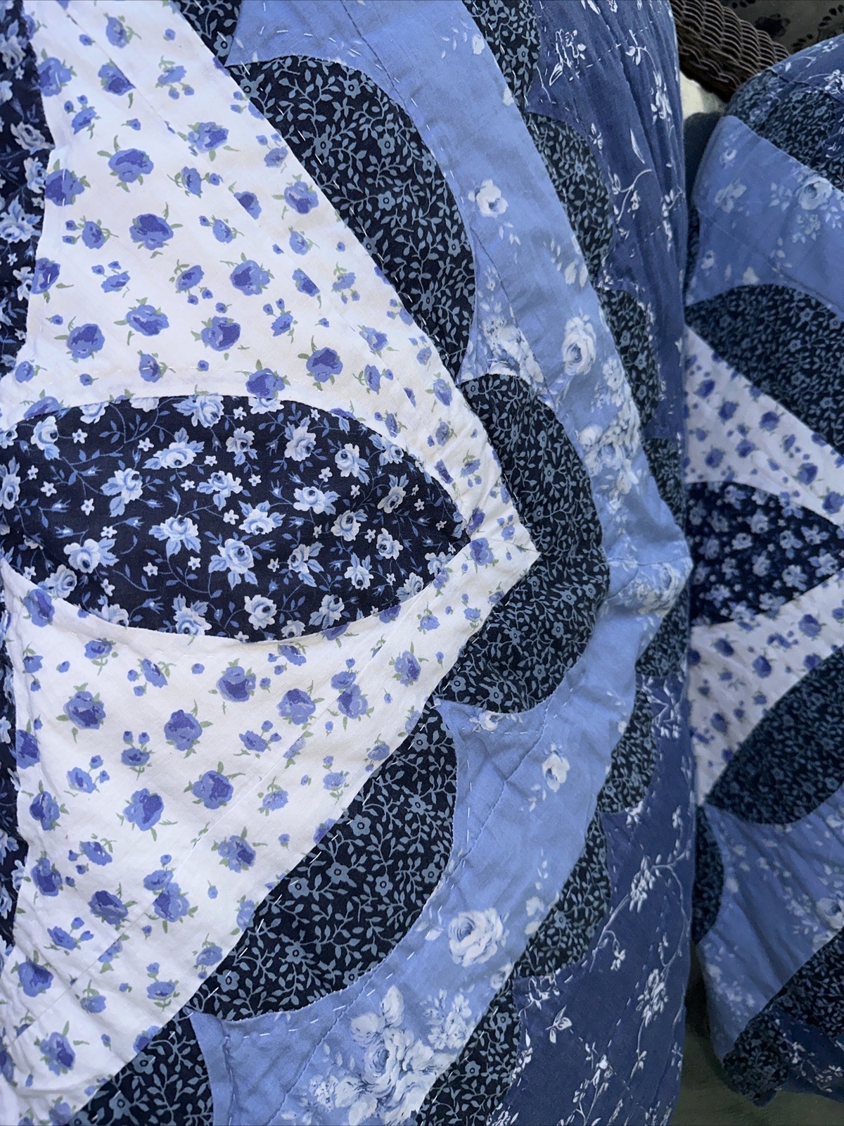 pair of king size quilted pillow shams Blues eBay