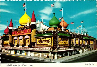 Vintage Postcard 4x6- The World's Only Corn Palace, Mitchell SD UnPost 1960-80s