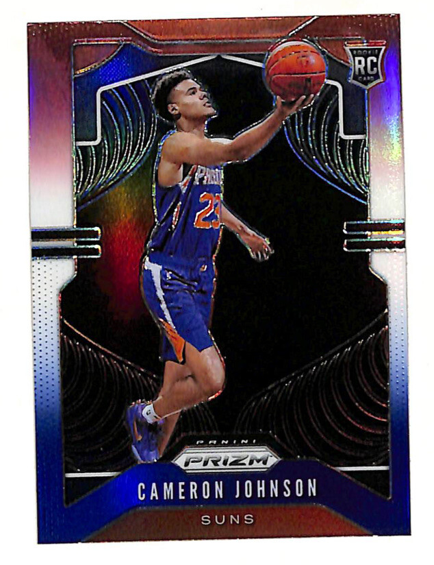 2019-20 Panini Prizm #257 Cameron Johnson Red White Blue Rookie Card Suns