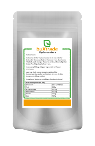 4x500 g di acido ialuronico | polvere | qualità alimentare | antirughe | Buxtrade - Foto 1 di 1