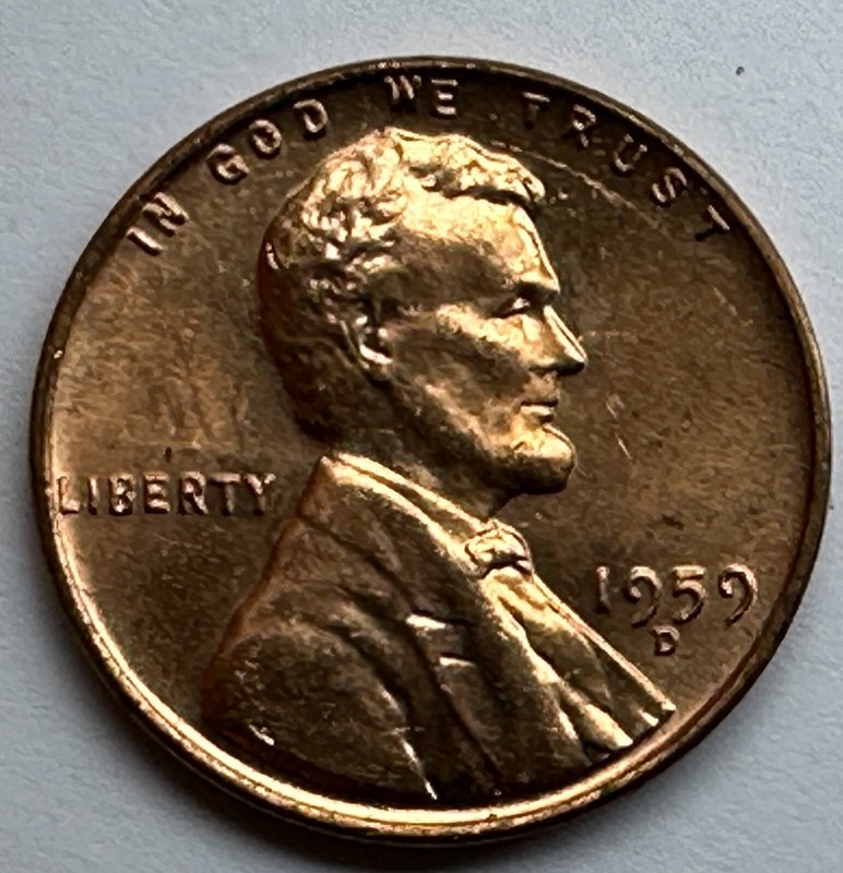 1959-D/D UNC LINCOLN MEMORIAL CENT - WRPM -008 (N/E) - FREE SHIPPING!