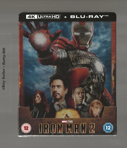 IRON MAN 2 - UK EXCLUSIVE 4K + BLU RAY STEELBOOK - NEW & SEALED