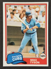 Mike Tyson 1981 Topps Baseball Card #294 (NM)