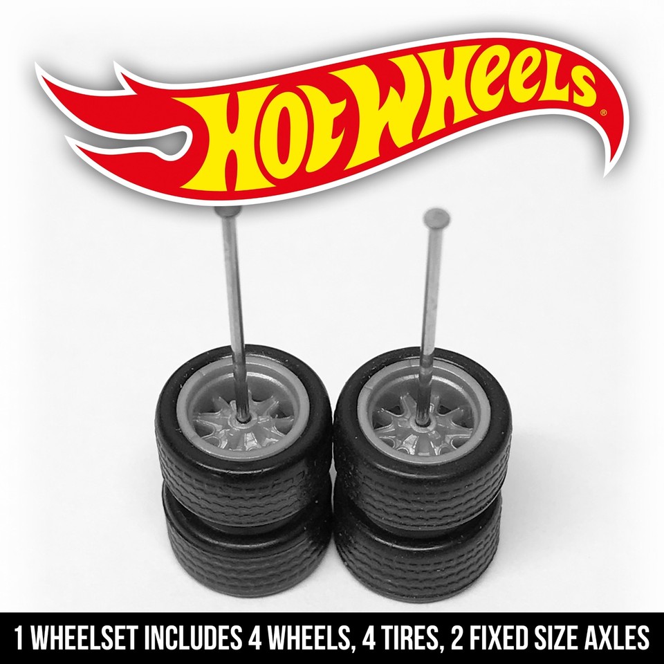 Set #2 Real Rider Tire & Rims * Hot Wheels includes 6 Sets – LLC