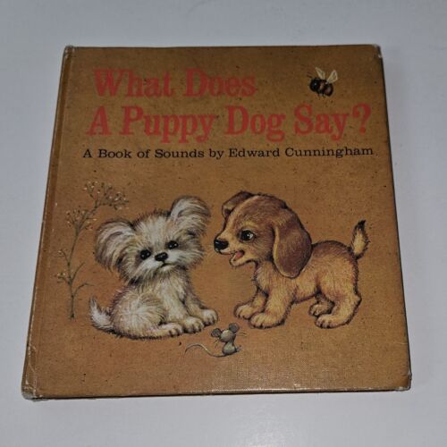 VTG What Does A Puppy Dog Say Board Book of Sounds Edward Cunningham Hallmark - Afbeelding 1 van 10