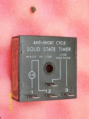 ABB SSAC ANTI-SHORT CYCLE SOLID STATE TIMER 5 MINUTE TIME DELAY , TL120A5T