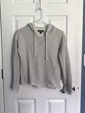 Women's Striped Gray Hoodie Size Small