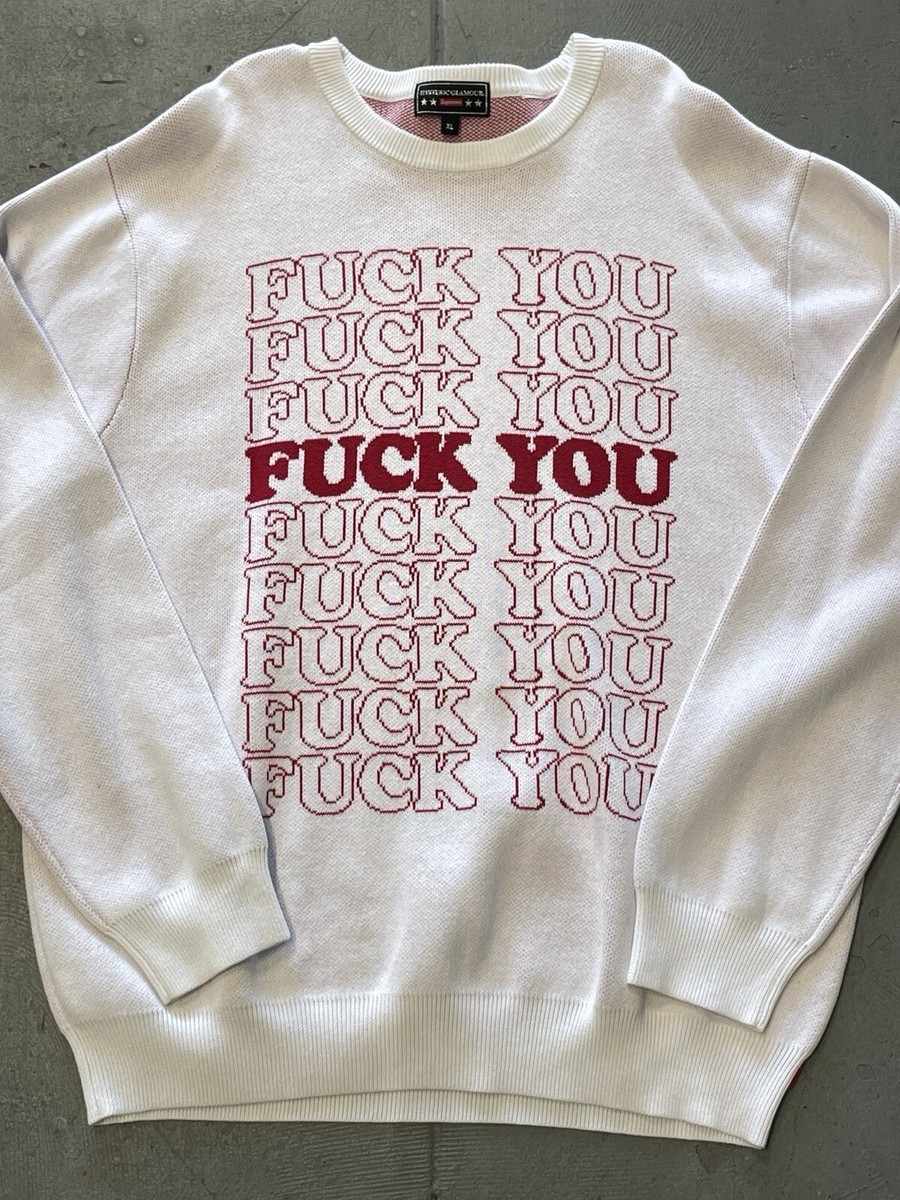 トップス Supreme HYSTERIC GLAMOUR Sweater Supreme x Hysteric Glamour F**k You Sweater FW17 Deadstock