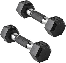 2PCS 3lb Dumbbells Pair Rubber Coated Dumbbells Weight for Home Gym,Comfort Grip