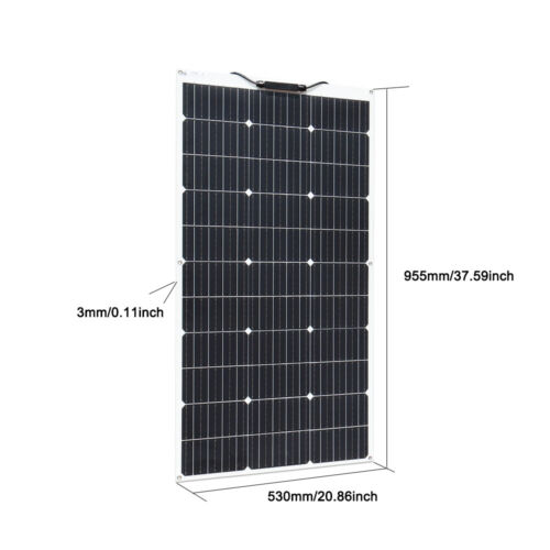 100W Flexibel Solarpanel Solarmodule Mono für Camper Wohnmobil Balkonkraftwerk - Bild 2 von 12