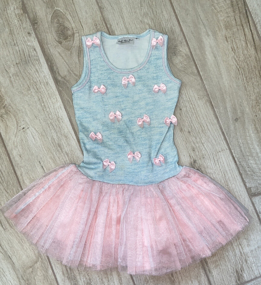 Ooh! La La Couture Girls Pink Tutu Tulle Bow Birthday Party Dress Girls 3T