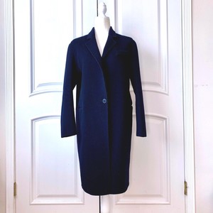 sandro blue wool coat