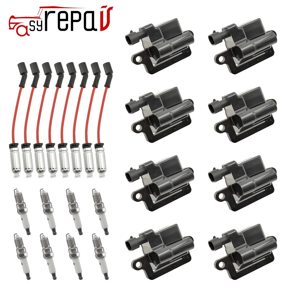 Bobina 8XIgnition + bujía + juego de cables para GMC Sierra 1500 2500 3500 Classic Foto 2 de 4