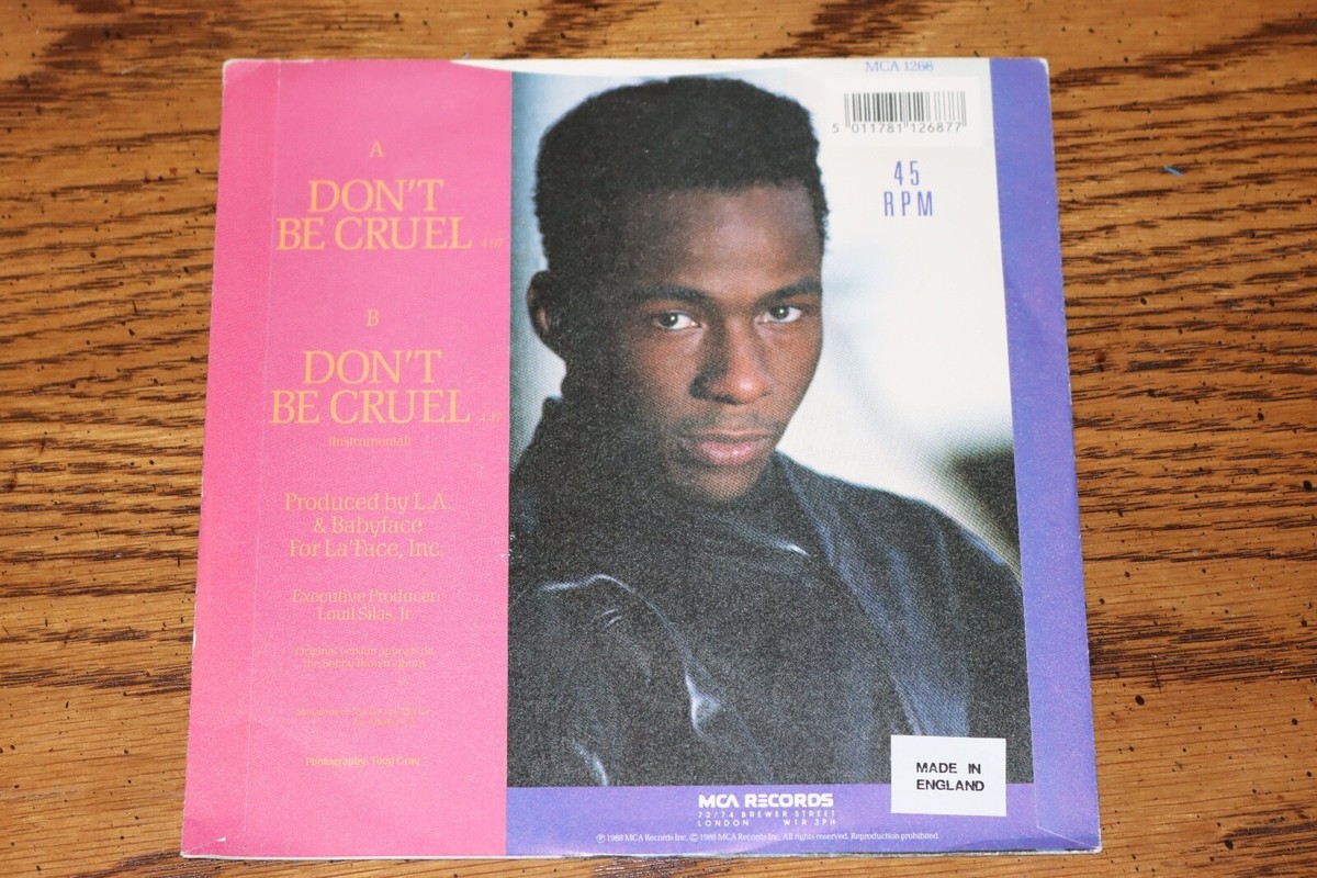 BOBBY BROWN VINYL 45 DONT BE CRUEL B/W INSTRUMENTAL P/S