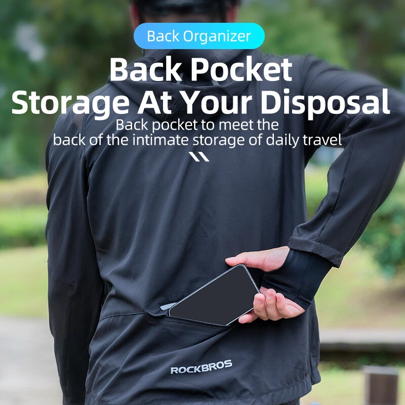ROCKBROS Conjunto de chaqueta y pantalón de ciclismo para hombre a prueba de viento transpirable conjunto de pantalones de jersey Foto 4 de 4