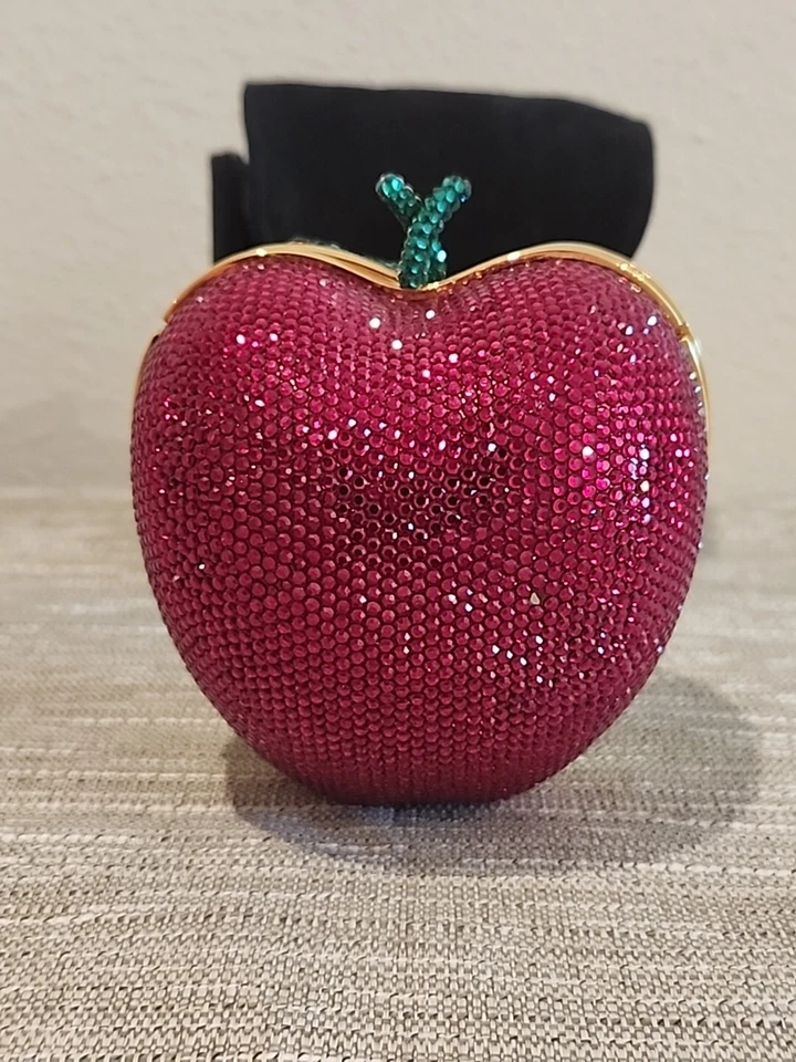 Bolso de Mano Kathrine Baumann Blancanieves Rojo Manzana Cristal Swarovski Minaudiere Foto 4 de 4