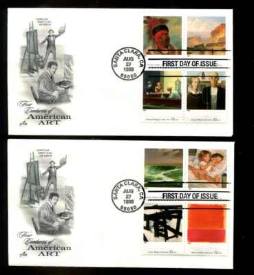 US FDC # 3236a-t 32c American Art ArtCraft 5 FDC's 1998, 9p5257 | eBay