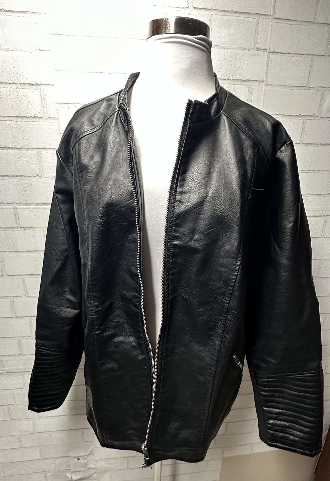 Torrid Black Faux Leather Moto Jacket Plus Size 4X