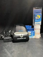 Dymo LabelWriter 450 1750110 Label Printer Black/Silver w/ Cords & Extra Labels