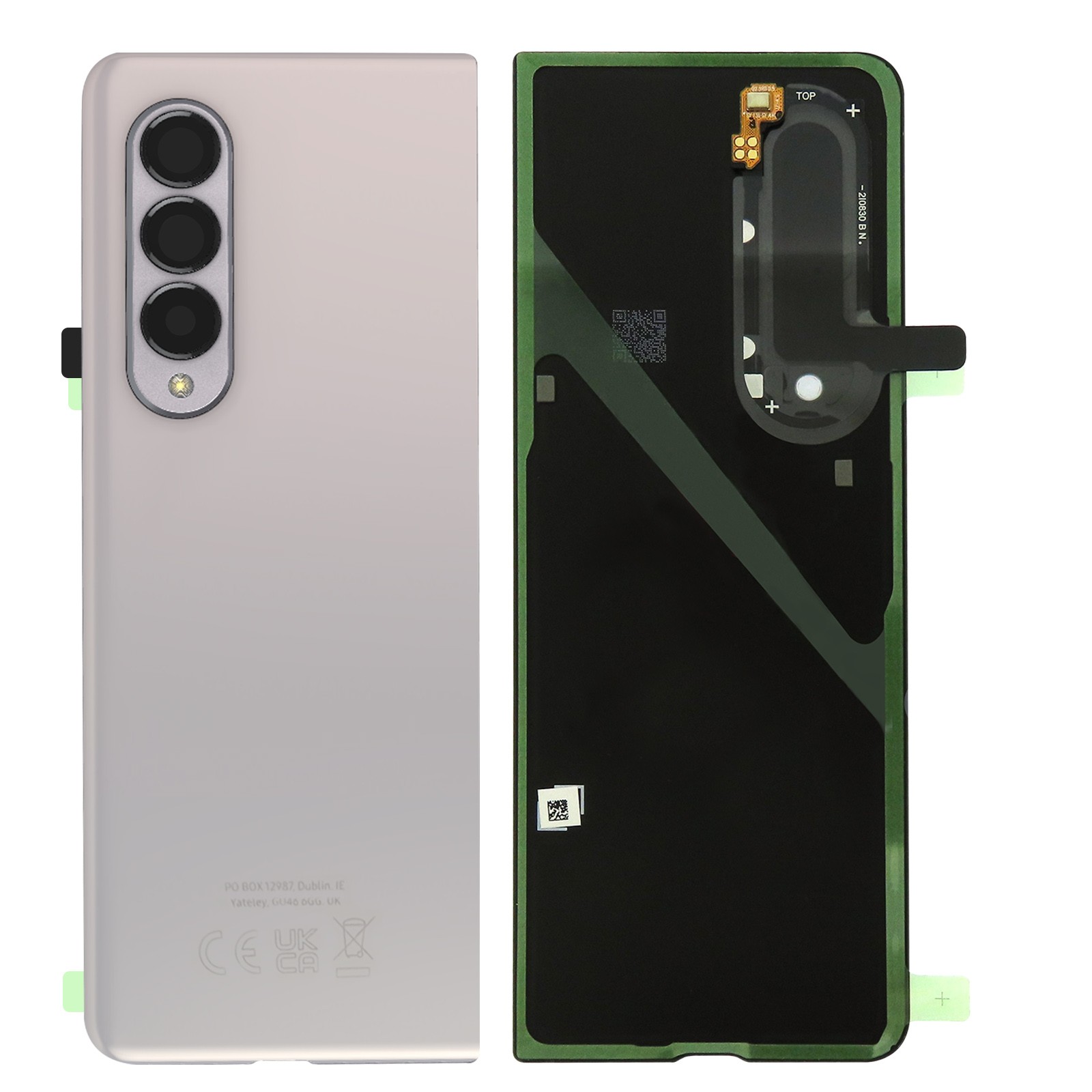 Vitre arrière Z Fold 3 cassée ? Remplacez-la par ce cache batterie Phantom Silver neuf d'origine