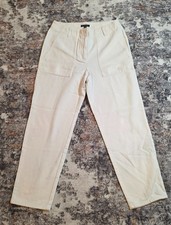 Eileen Fisher Garment-Dyed Utility Cotton Tapered Pant White Size PS NWT 