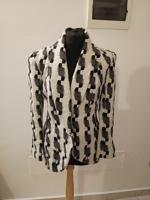 Schwarzweißer Wollblazer John Galliano - John Galliano black and white wool bla