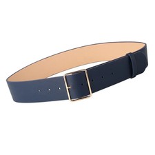 Faux Leather Wide Belt 5cm Pin Buckle Solid Sweater Dress Women Waistband