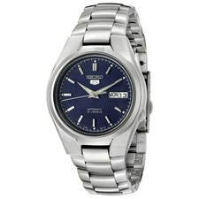 Seiko 5 Men Automatic Watch SNK603K1 37mm Blue Dial Stainless Steel Bracelet 30M