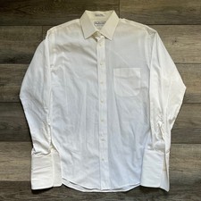 Vintage Burberrys London Men's 16-34 Button Down Dress Shirt White French Cuffs