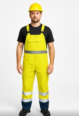 Nielsen PRO ARC Teflon Bib High Visibility Raingear Large  Reg NWT Construction 